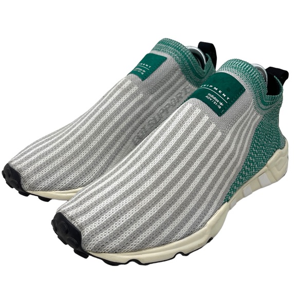Adidas EQT Support Sock Grey Two Sub Green Sz 9 - Picture 1 of 8